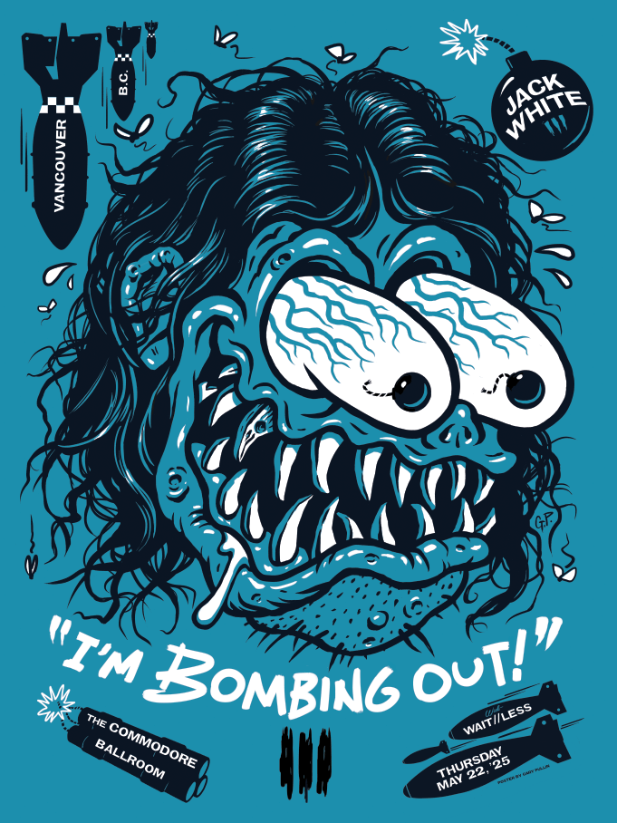 Jack White Vancouver gig posters for The Commodore | Gary Pullin